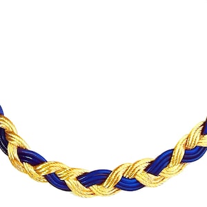 Grecian Golden Age Braided Necklace in 18K Gold-Plated Bronze Cord by Ilios, Greek Necklace, Greek Jewelry, Ancient Greek Necklace, Grecian