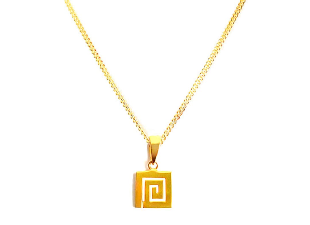 【TEMPLE OF THE SUN】Greek Key Necklace/ゴールド9K純金 Greek Key Necklace Solid Gold – Temple of the Sun US