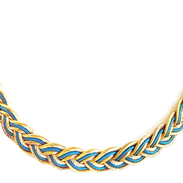 Grecian Golden Age Braided Necklace in 18K Gold-Plated Bronze Cord by Ilios, Greek Necklace, Greek Jewelry, Ancient Greek Necklace, Grecian