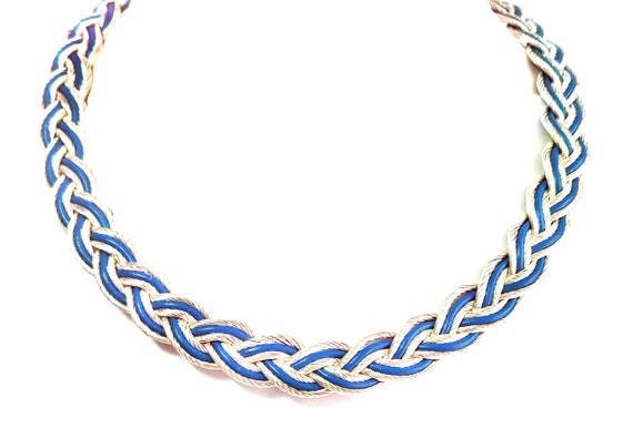 Grecian Golden Age Braided Necklace in Silver-plated Bronze Cord