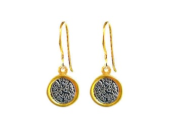 Greek Phaistos Disc Earrings, Phaestos Disc, Phaestos Disk, Phaistos Disc Earrings, Greek Earrings, Greek Jewelry, Ancient Greece,