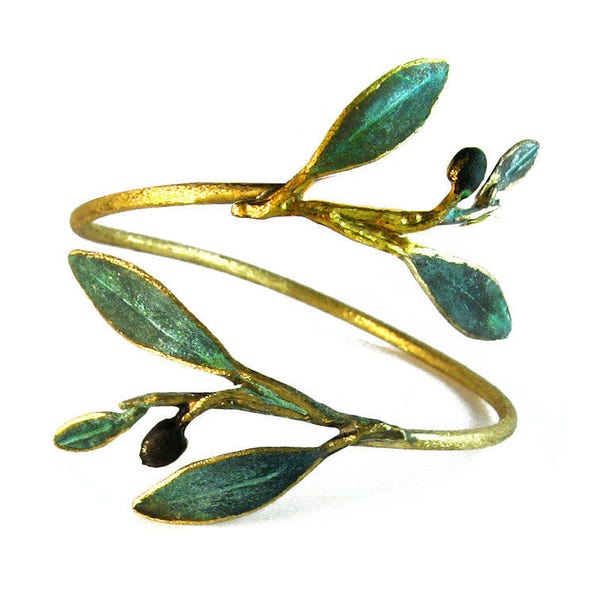 Greek Olive Branch Bracelet Elia by Ilios, Greek Jewelry, Greek Bracelet, Olive Leaf Bracelet, Olive Leaf Jewelry, Greek Wedding, Greece