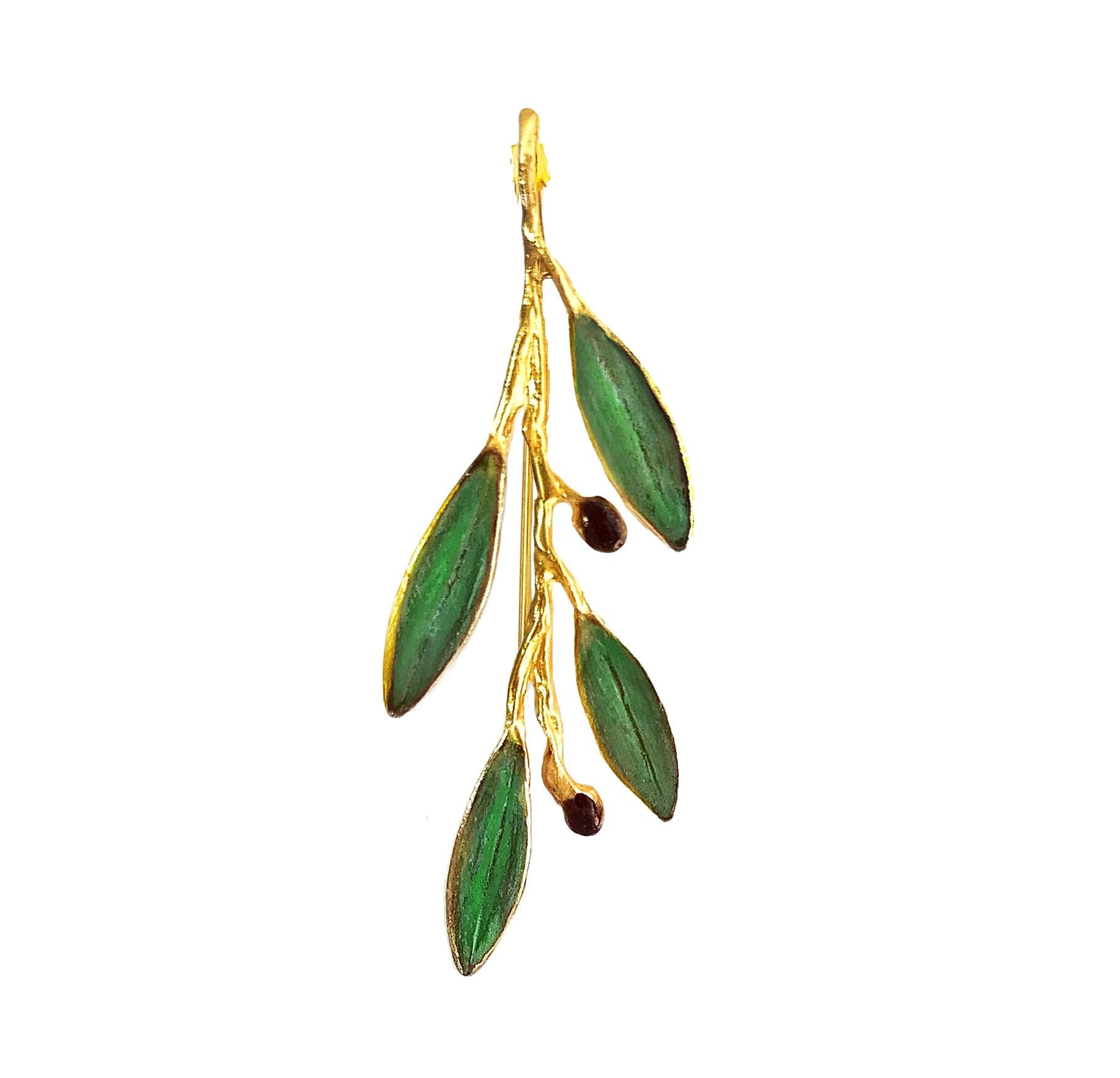 Greek Gold Olive Branch Pin Elia by Ilios, Greek Jewelry, Greek Pin ...