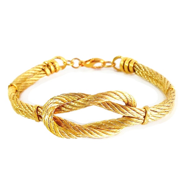 Grecian Golden Age Knot of Hercules Bracelet in 18K Gold-Plated Bronze Weave by Ilios, Greek Bracelet, Greek Jewelry, Ancient Greek Bracelet