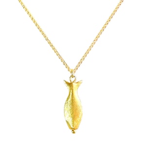 Collana di piccoli pesci di Afrodite in oro 24K Vermeil o argento sterling, fascino di pesce, simbolo del pesce, collana greca, gioielli greci, gioielli della Grecia