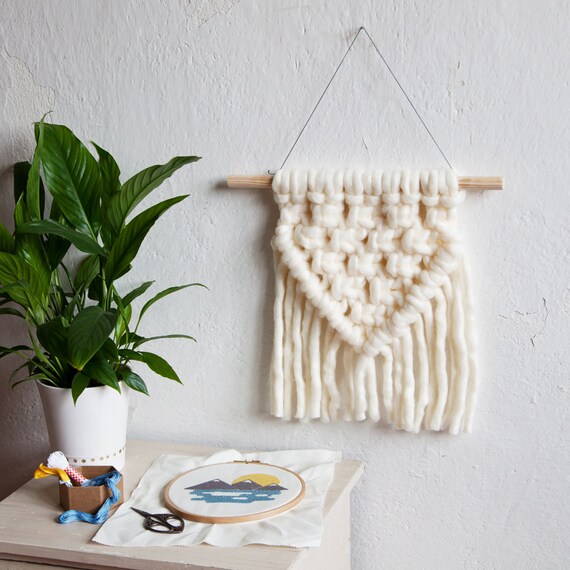 Bastel Set Makramee Wandhanger Selber Knupfen Etsy