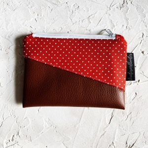 Mini-Etui | kleine Geldbörse | Portemoinee | Kleinkram | Baumwolle | Kunstleder | Punkte