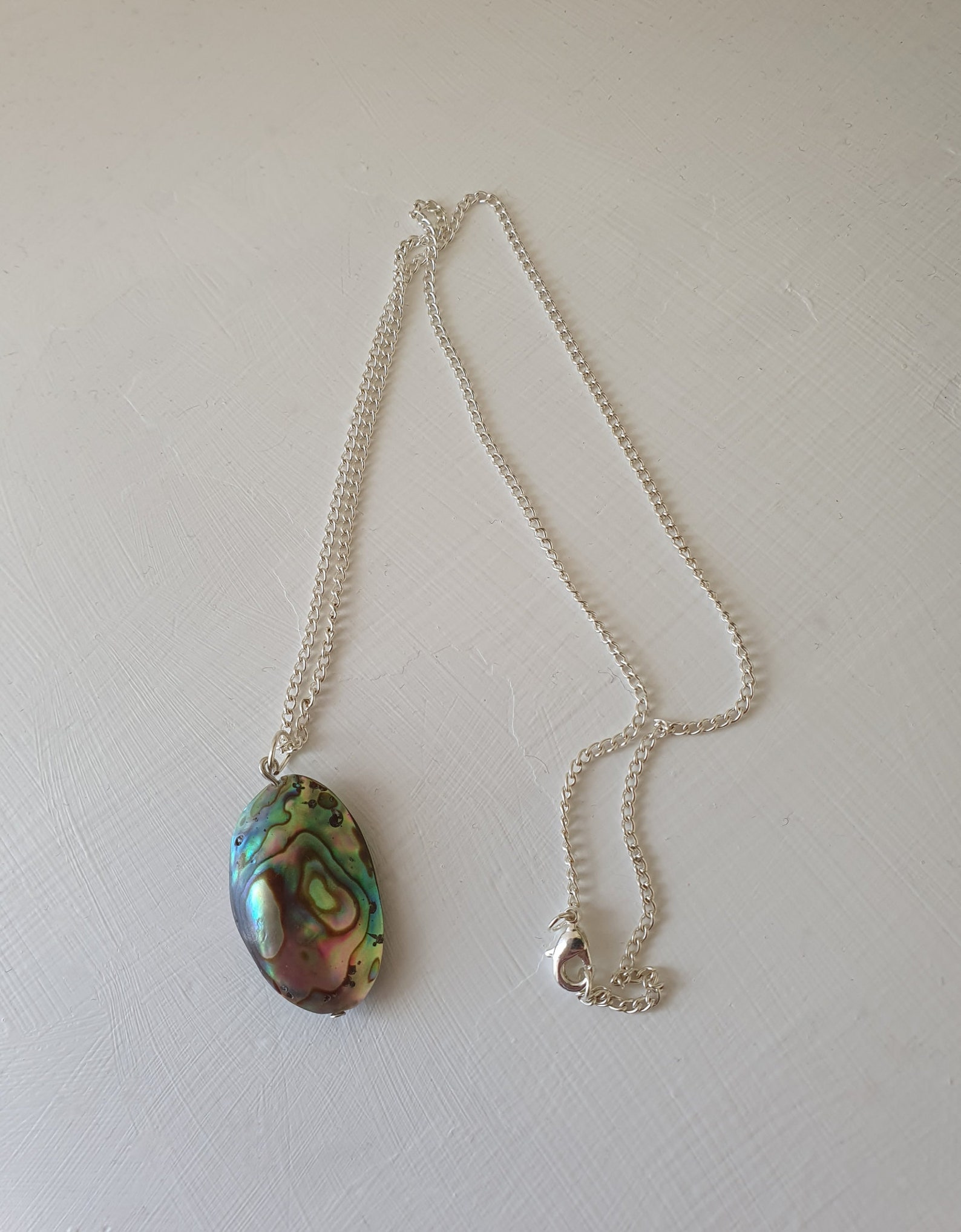 Real Abalone Shell Necklace, Paua Shell Jewellery, Ormer Shell Gift