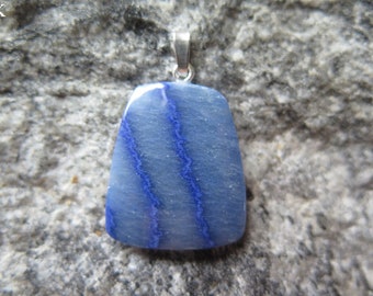 Pendentif quartz bleu avec argent 925 -différentes versions-