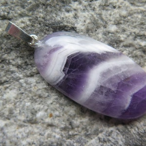 Magic Chevron Amethyste Cabochon Pendant with 925 Silver unterschiedliche Exemplare Anhänger C