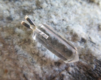 Magic Clear Quartz Pendant with 925 silver -Unique piece-