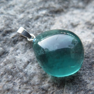 Magic blue Fluorit Pendant with 925 Silver -different pendants-