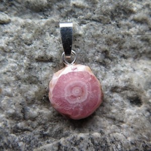 Energetic Rhodochrosite Stalaktite Pendant with Silver 925 - different pendants-