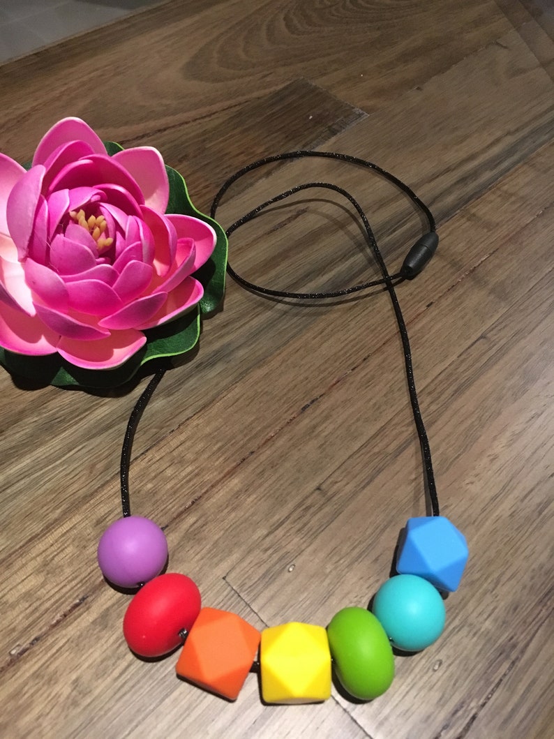 Silicone Necklace Peach Marble Necklace Made in Australia