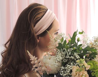 Oyster Pink Silk Headband