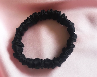 Onyx Black Silk Hair Elastic