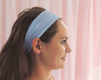 Pale Blue Silk Headband