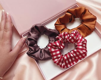 Mulberry Silk Scrunchies Gift Set: Choose Your Colours