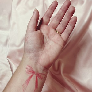 Coquette Bow Temporary Tattoo Sheet