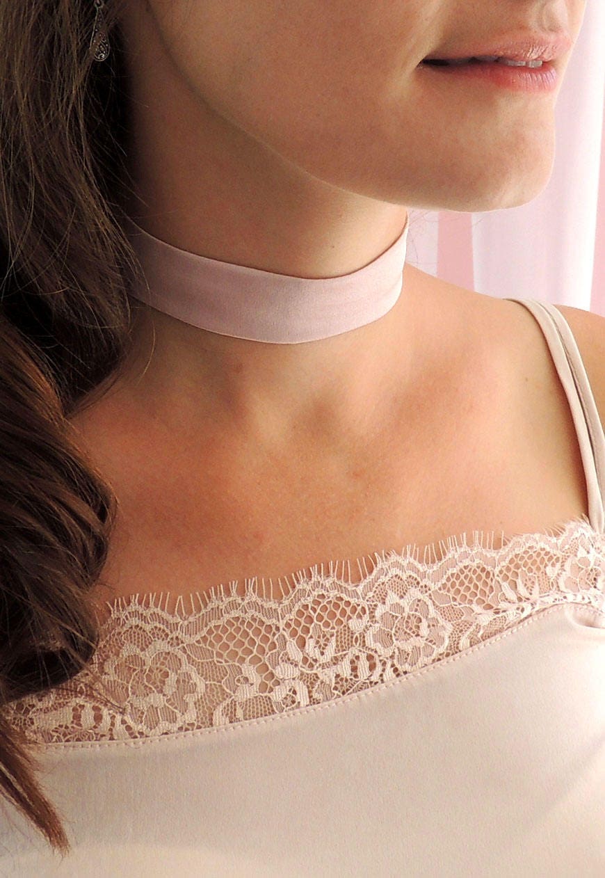 White silk sale choker