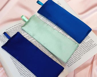 Luxury Classic Silk Bookmark- Choose your favourite colour