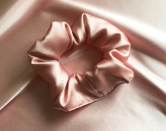 Oyster Pink Real Silk Astrid Scrunchie