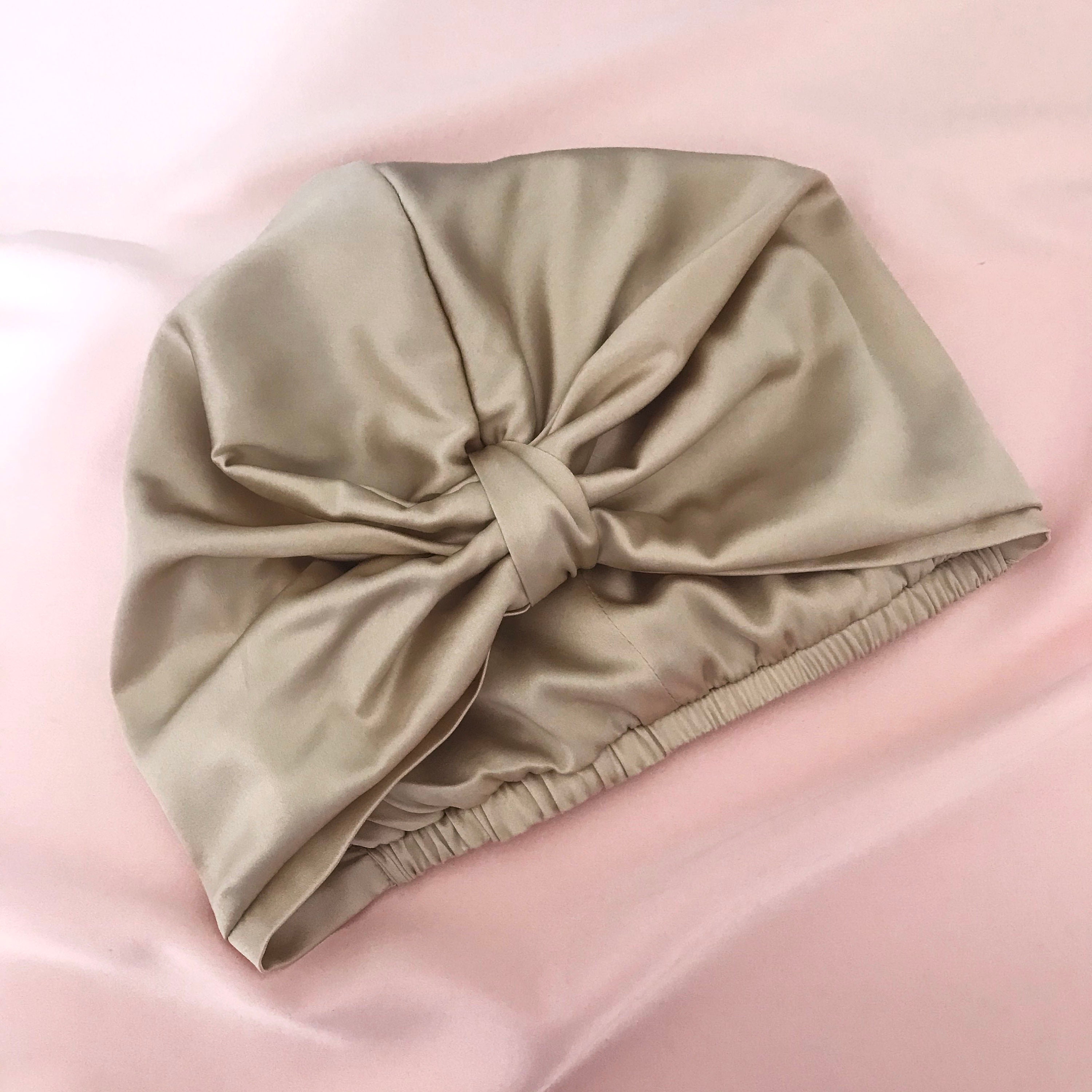 Champagne Real Mulberry Silk Sleep Cap 