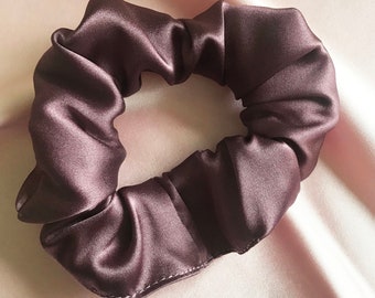 Dusk Purple Real Silk Satin Astrid Scrunchie