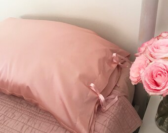 Oyster Pink Astraea Real Silk Pillowcase- Sewn in the UK with French Seams