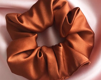 Conker Real Silk Large Super Scrunchie- Sewn in the UK