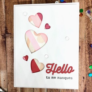 carte amitiés tu me manques carte scrapbooking faite mains faire-part de naissance