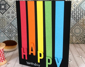 birthday card made hands happy birthday card colors painting