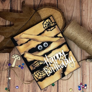 carte anniversaire enfant momie humoristique halloween