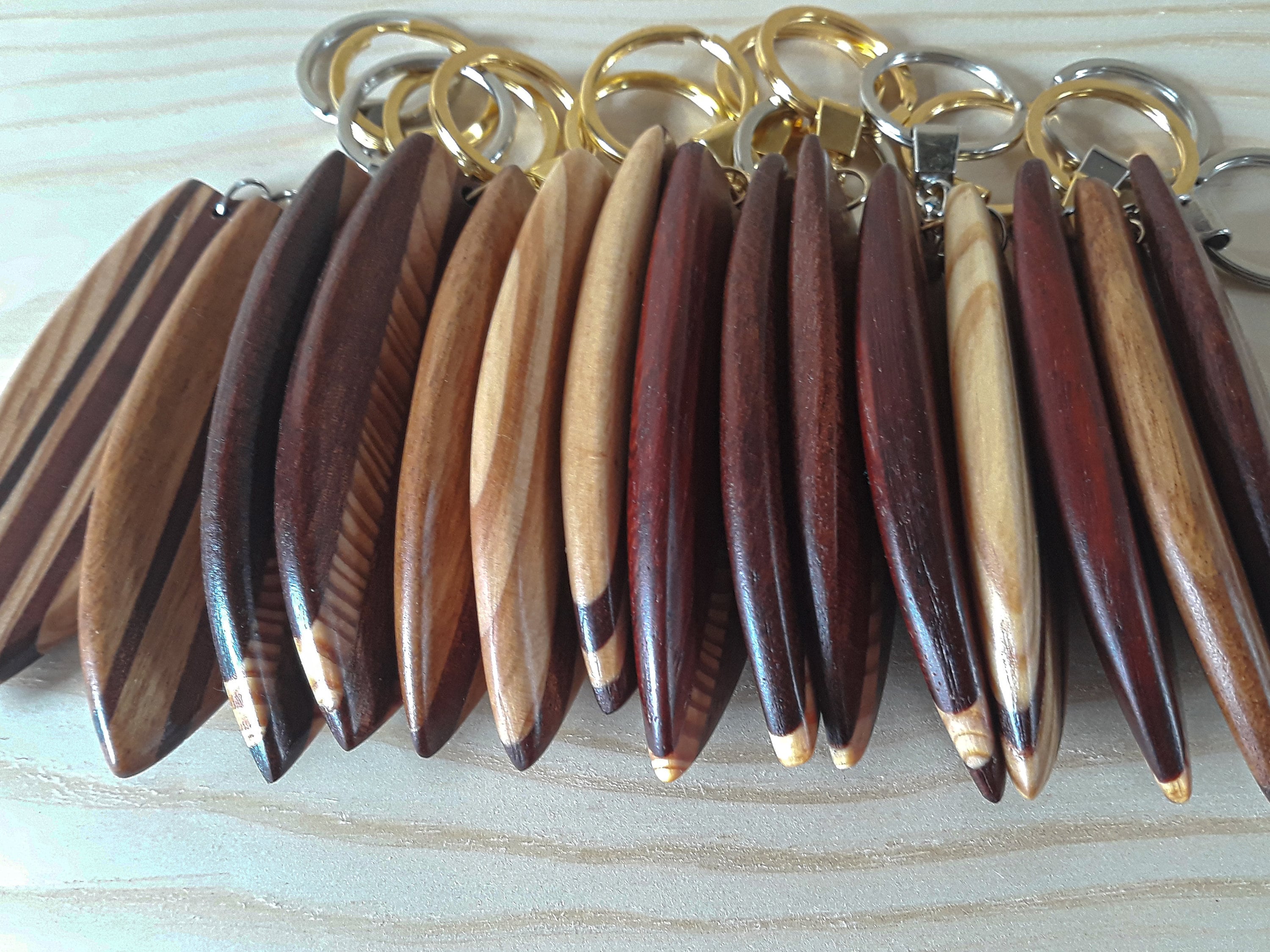 Surfboard Keychainwood Craft Handmade Surf Summer Cool - Etsy