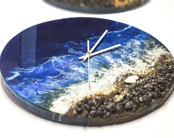 Wallclock epoxy art, Wallclock, ocean clock, home decor, decor for beach house, best home clock, epoxy crafts art, oceanclock, epoxy crafts