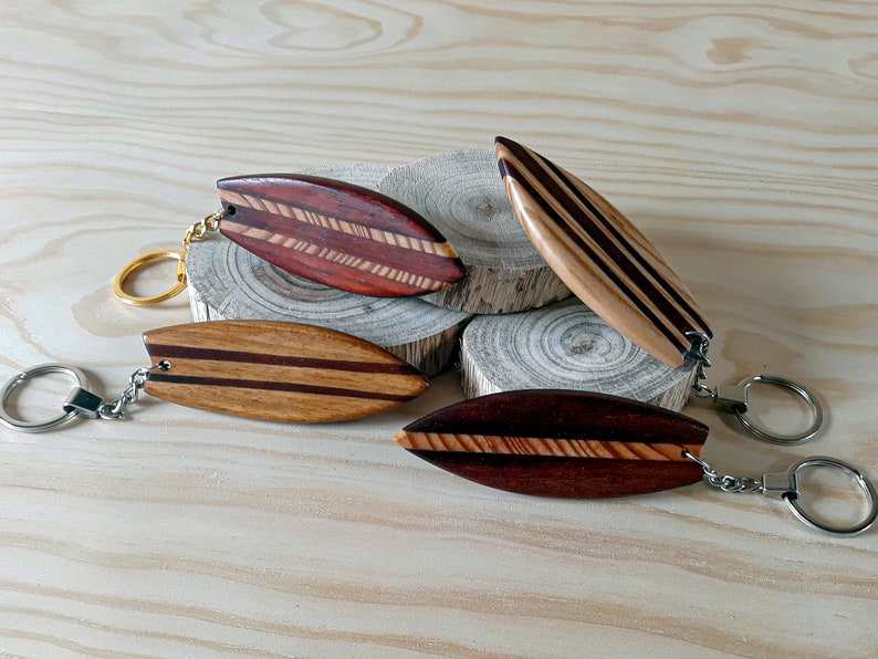 Surfboard Keychain Wood Craft Handmade Surf Summer Cool Etsy