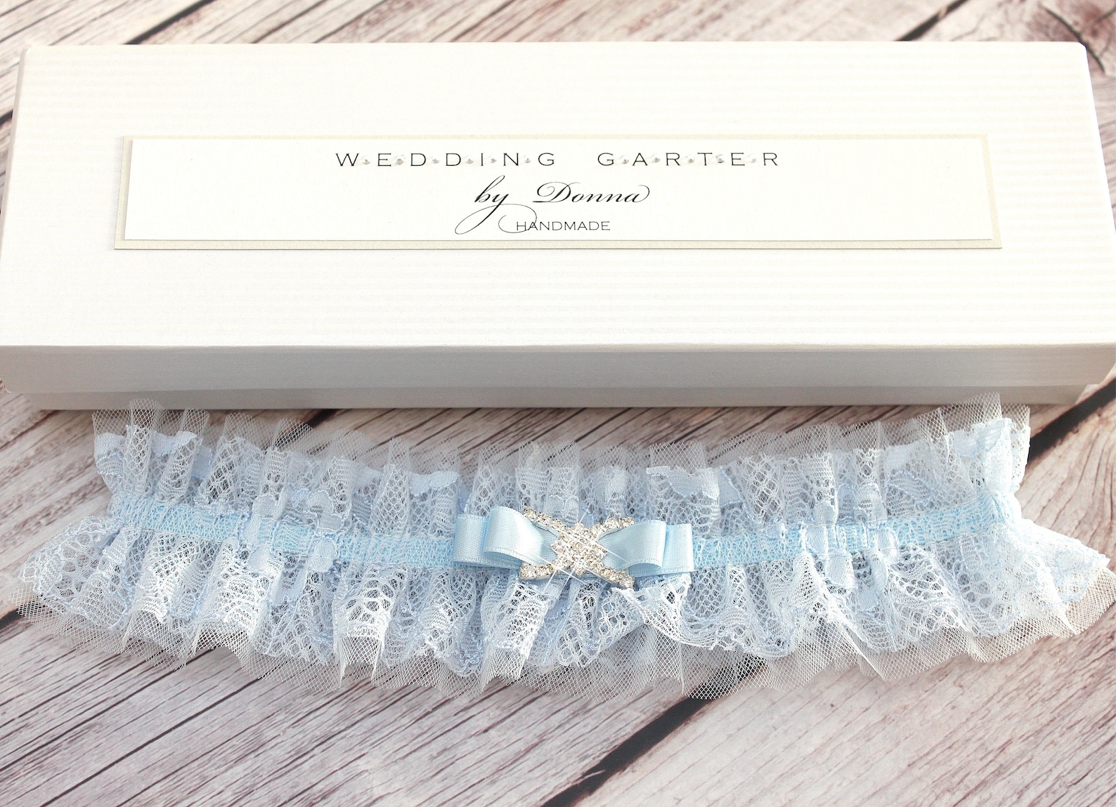 something blue for bride, something blue garter, blue wedding garter, blue garter, garter for wedding, light blue garter, garter for bride - 15.7-17.7in 40-45cm, Kraft