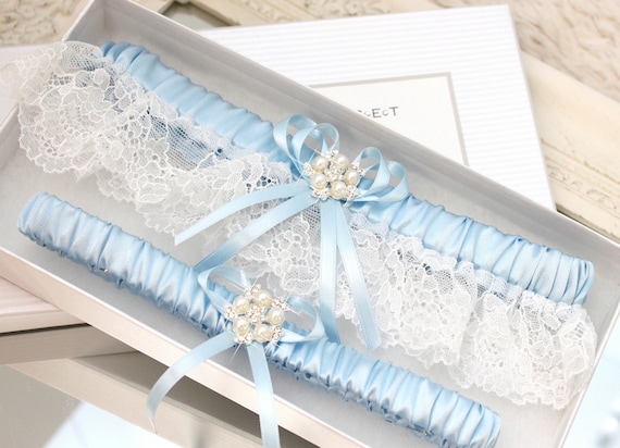 Giarrettiera Sposa Blu Personalizzata