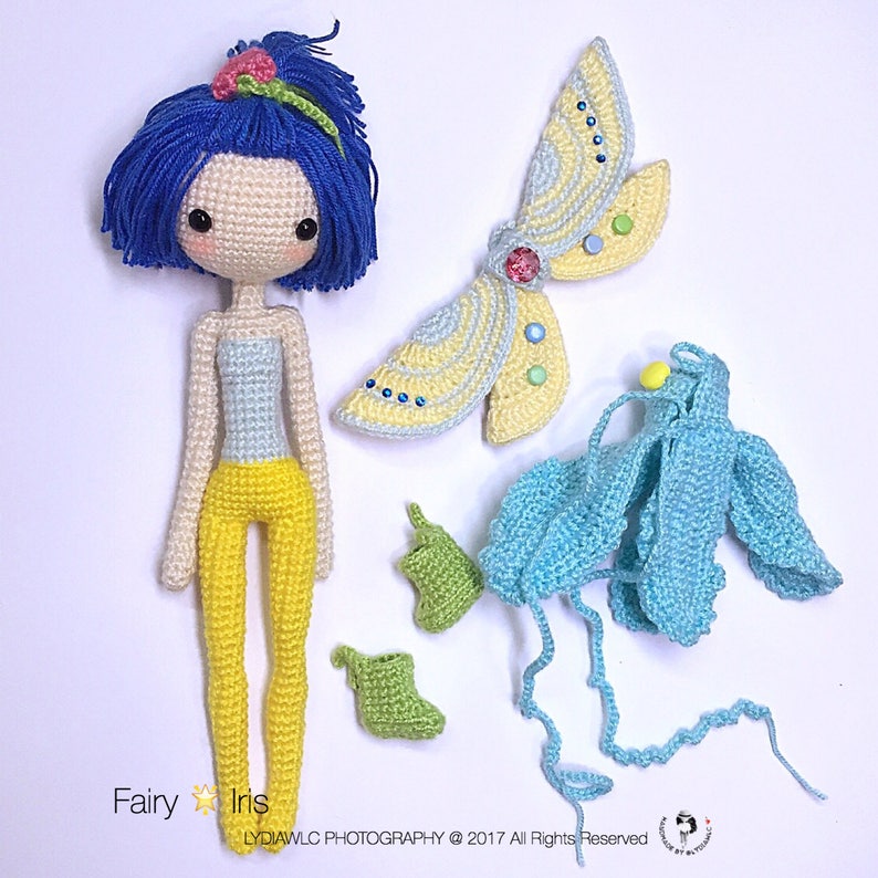 English: Crochet Doll Pattern-Fairy Iris 花仙子 艾丽 image 6