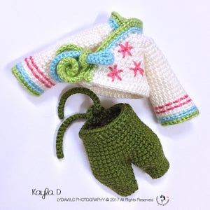 English: Crochet Doll Pattern-Kayla D 凯拉 D Tiget Hat Girl image 5