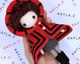 English: Crochet Doll Pattern-Kayla C 凯拉 C (Cloak Girl)