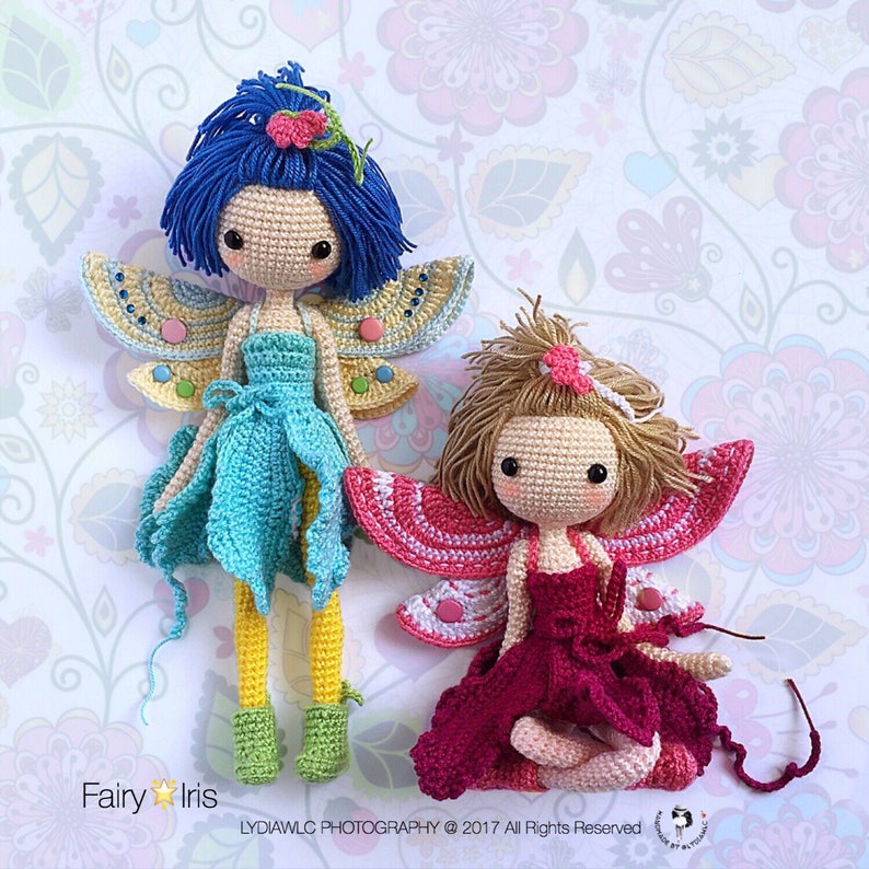 English: Crochet Doll Pattern-Fairy Iris 花仙子 艾丽 image 2