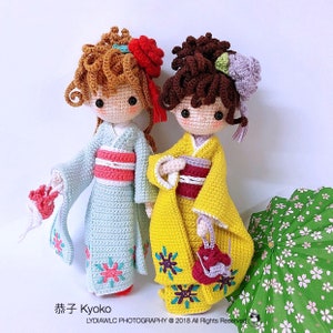 English: Crochet Doll Pattern-Kyoko 恭子 (Kimono Baby)