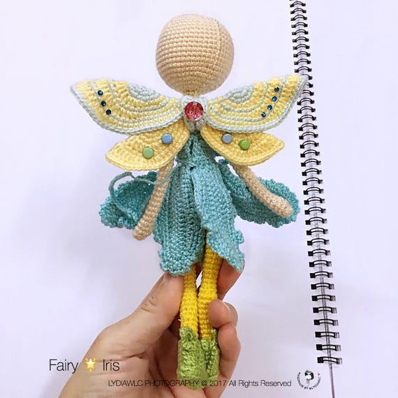 English Crochet Doll Pattern Fairy Iris 花仙子 艾丽 Etsy