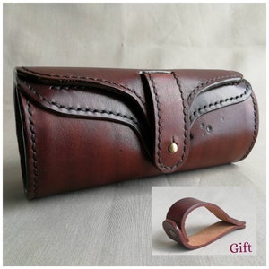 Pipe and Tobacco Leather Case, Pipe Bag, Pipe case, Pipe Travel, Pipe Holster, Pipe Original, Pipe Original Design, Tobacciana
