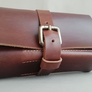 Pipe and Tobacco Travel Leather Roll, Pipe Bag, Pipe Case, Pipe Holster, Tobacciana