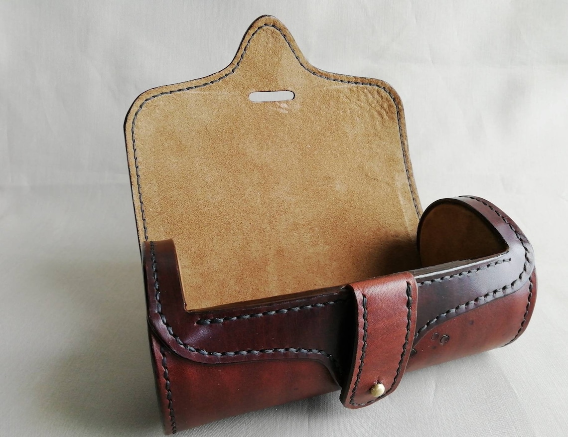 Pipe and Tobacco Leather Case, Pipe Bag, Pipe Case, Pipe Travel, Pipe