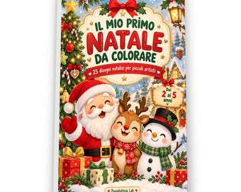 子供向けクリスマス塗り絵ブック、A4サイズ26ページ（PDF形式）