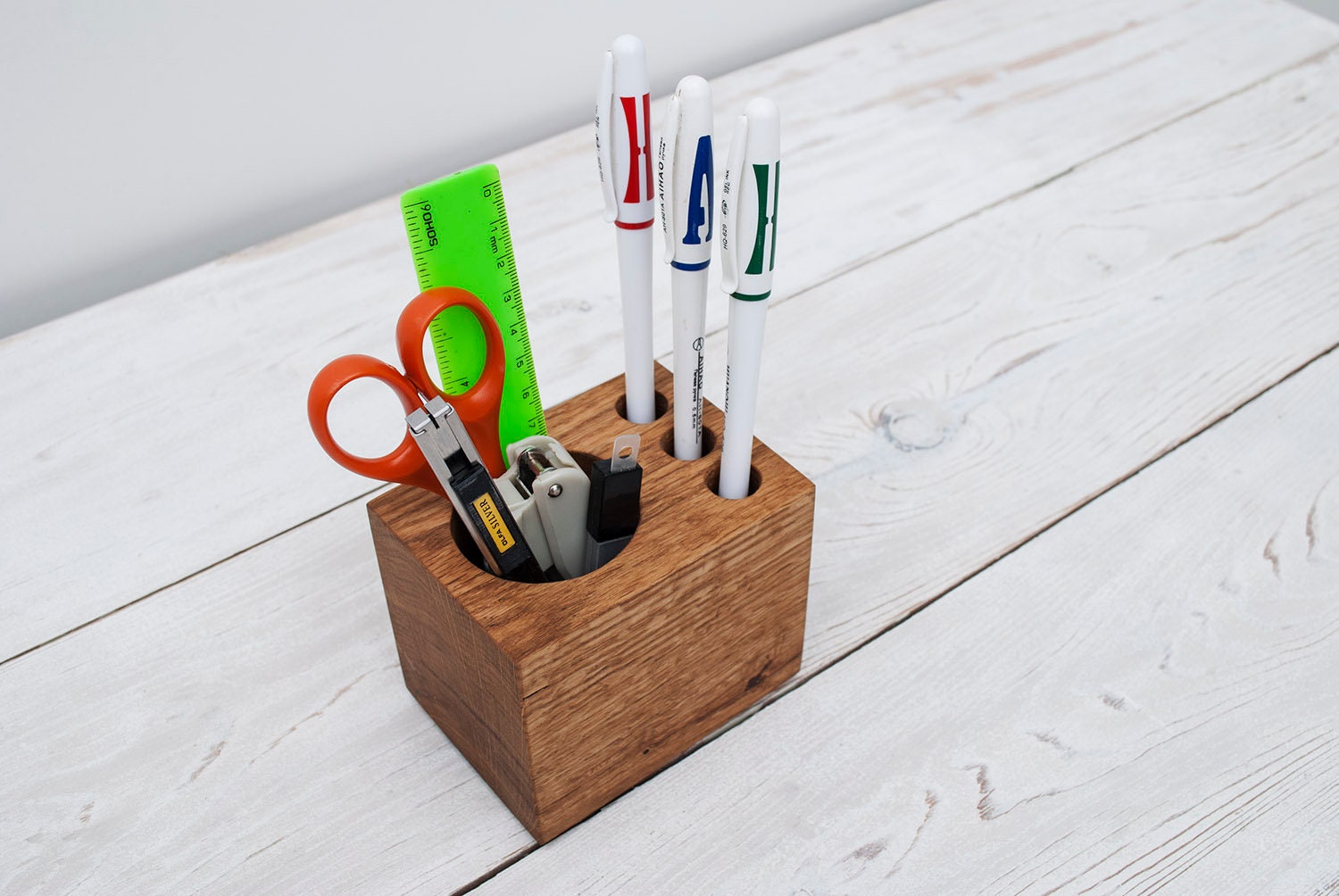 Oak Wood Small Desk Organizer for Tools Personalized Office & Etsy