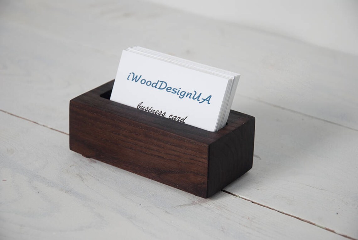 Ash Wood Ton Antique Business Card Stand Business Card Stand Etsy